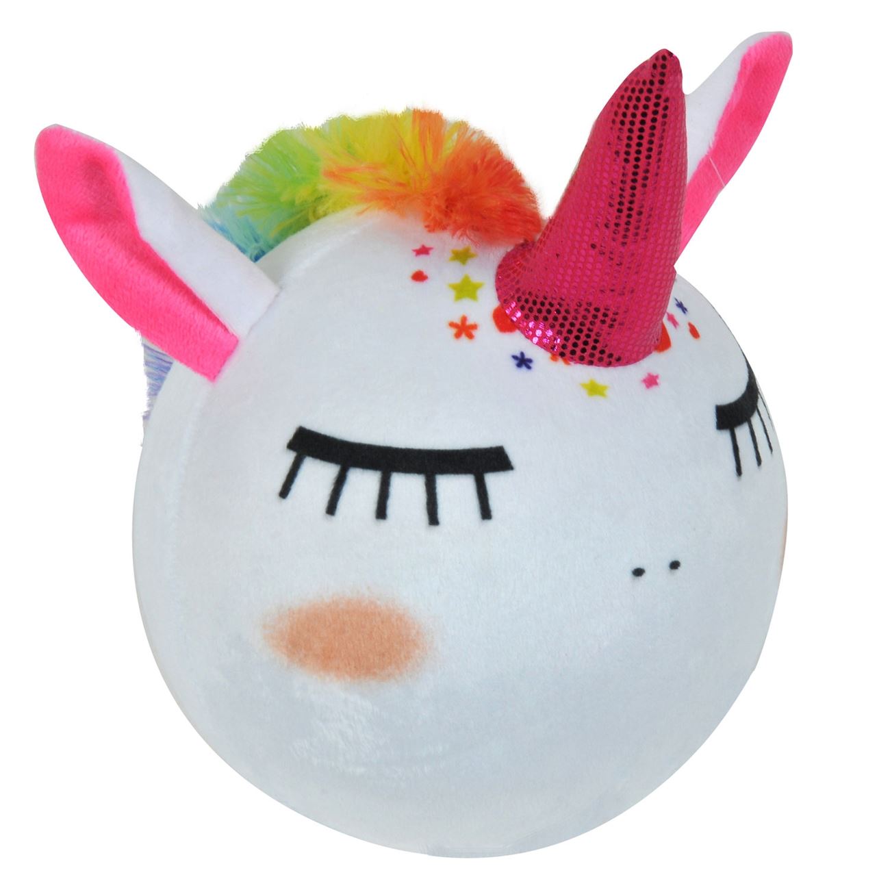Minge pufoasa, Cali, model unicorn, 15 cm