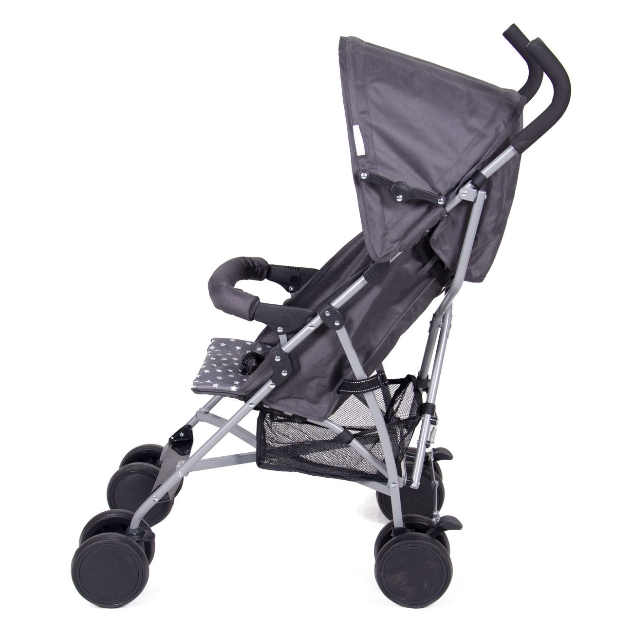 Carucior tip umbrela, Cali, gri cu stelute, max 15 kg