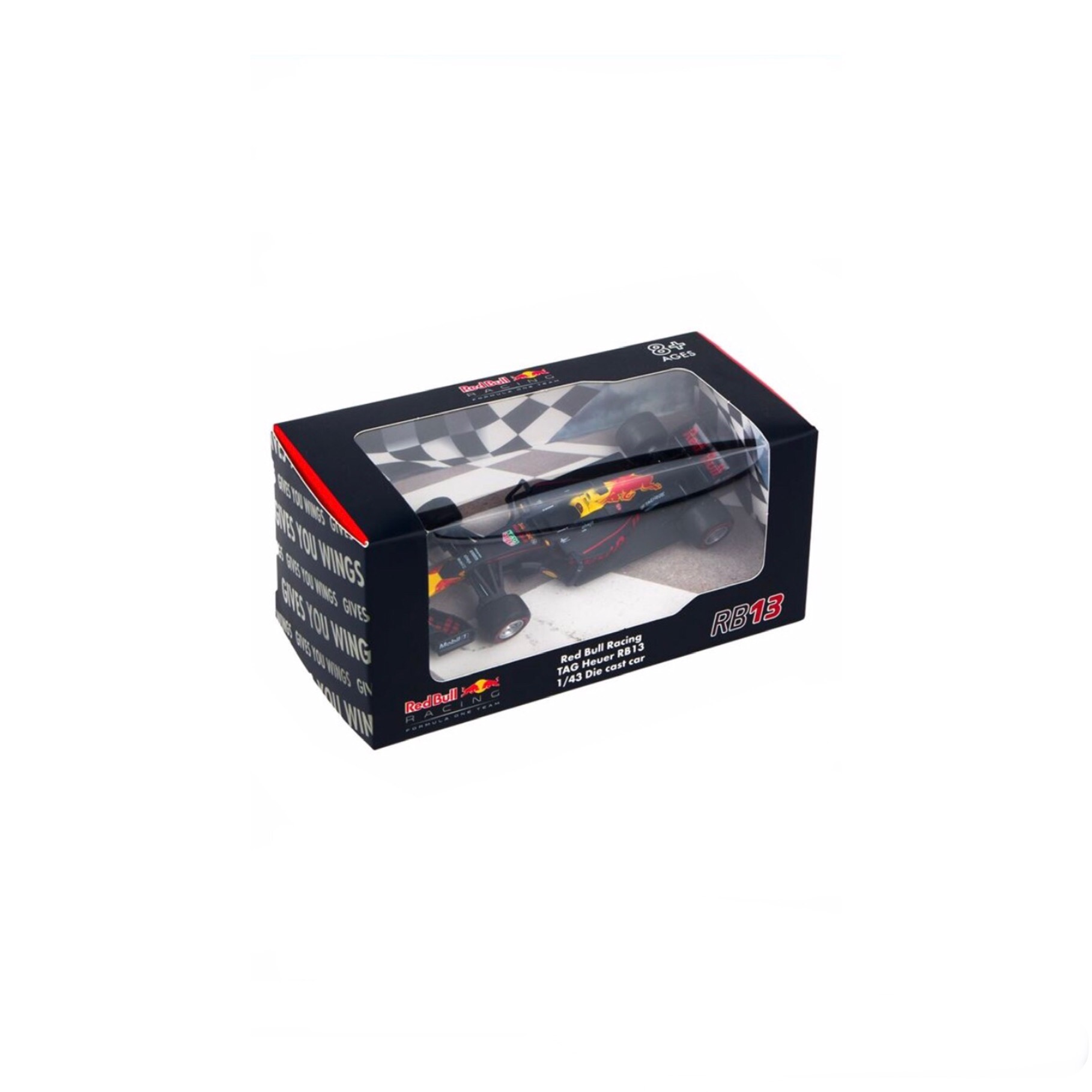 Masinuta, Cali, Red Bull RB13 F1, macheta auto scara 1:43, albastru cu rosu si cu galben
