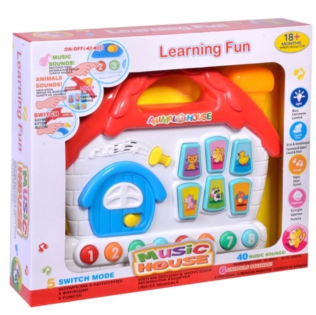 Casuta muzicala educationala Cali cu sunete si lumini, multicolor