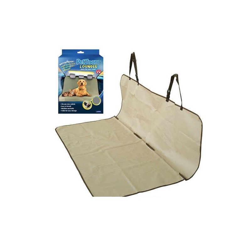 Husa auto transport animale, Cali, protejeaza bancheta autoturismului, impermeabila, matlasata, antialunecare, bej, 140×140 cm