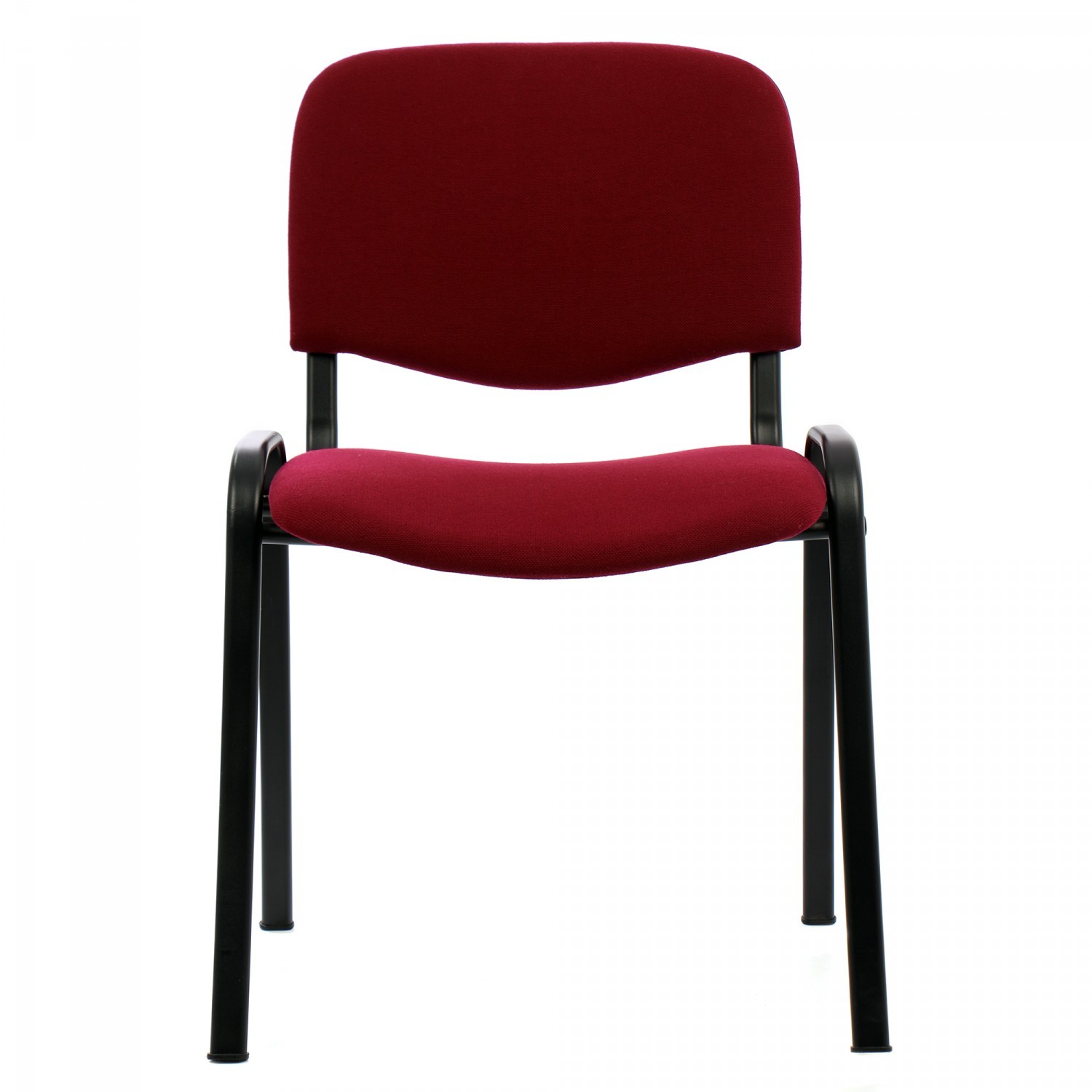Scaun birou vizitator Cali, fix, stofa C29, grena