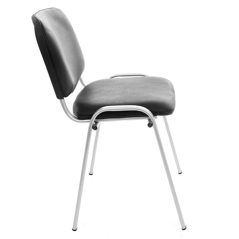 Scaun conferinta CALI, fix, imitatie piele, negru