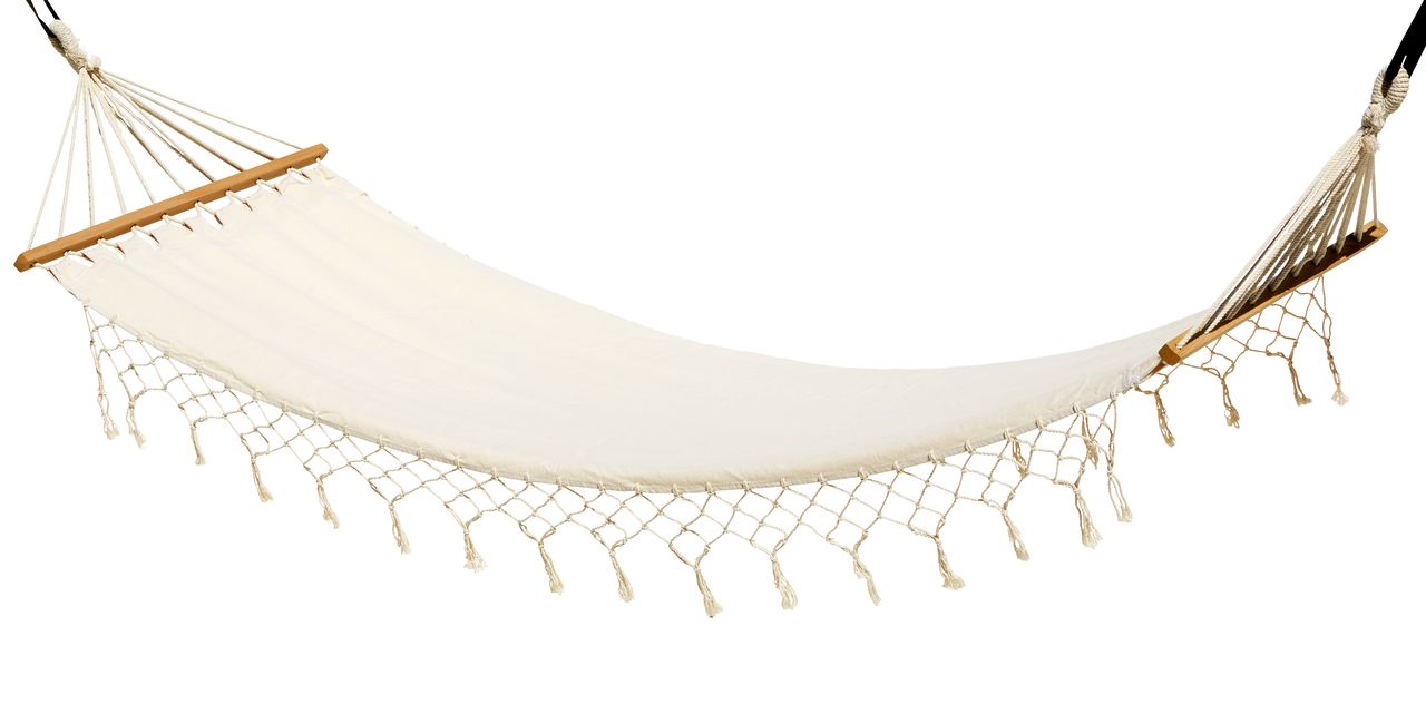 Hamac CALI, bumbac 80×200 cm alb-murdar