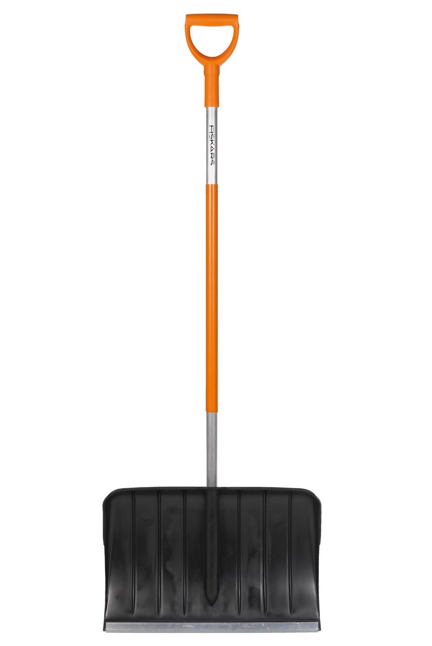 Lopata pentru impins zapada, polipropilena, Fiskars Snow Expert , negru, cu coada aluminiu, 152 cm, CST