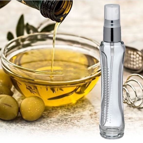 Set 2 pulverizatoare VENITIVO  din sticla transparenta pentru ulei si otet, 2 x 30 ml