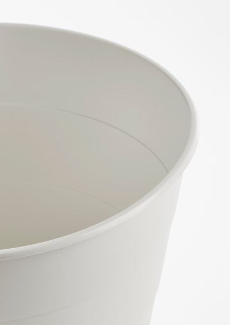 Cos gunoi CST din plastic, 10L pentru birou, 28cm, alb