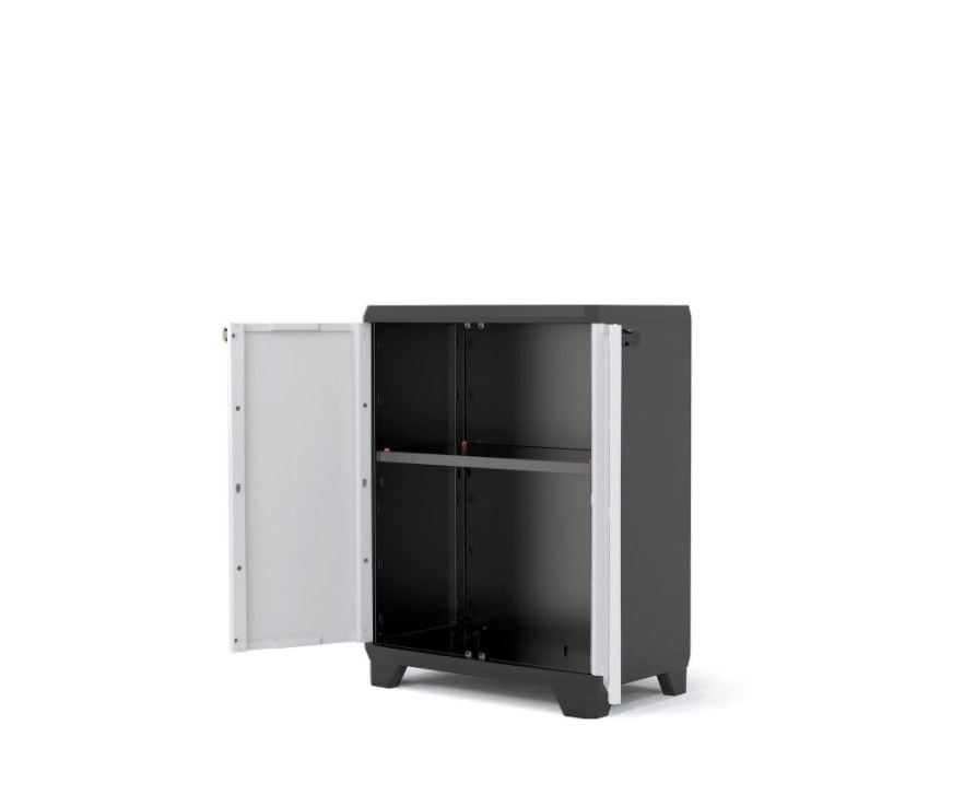 Dulap din plastic CST, 68 x 39 x 90 cm, 1 polita, gri