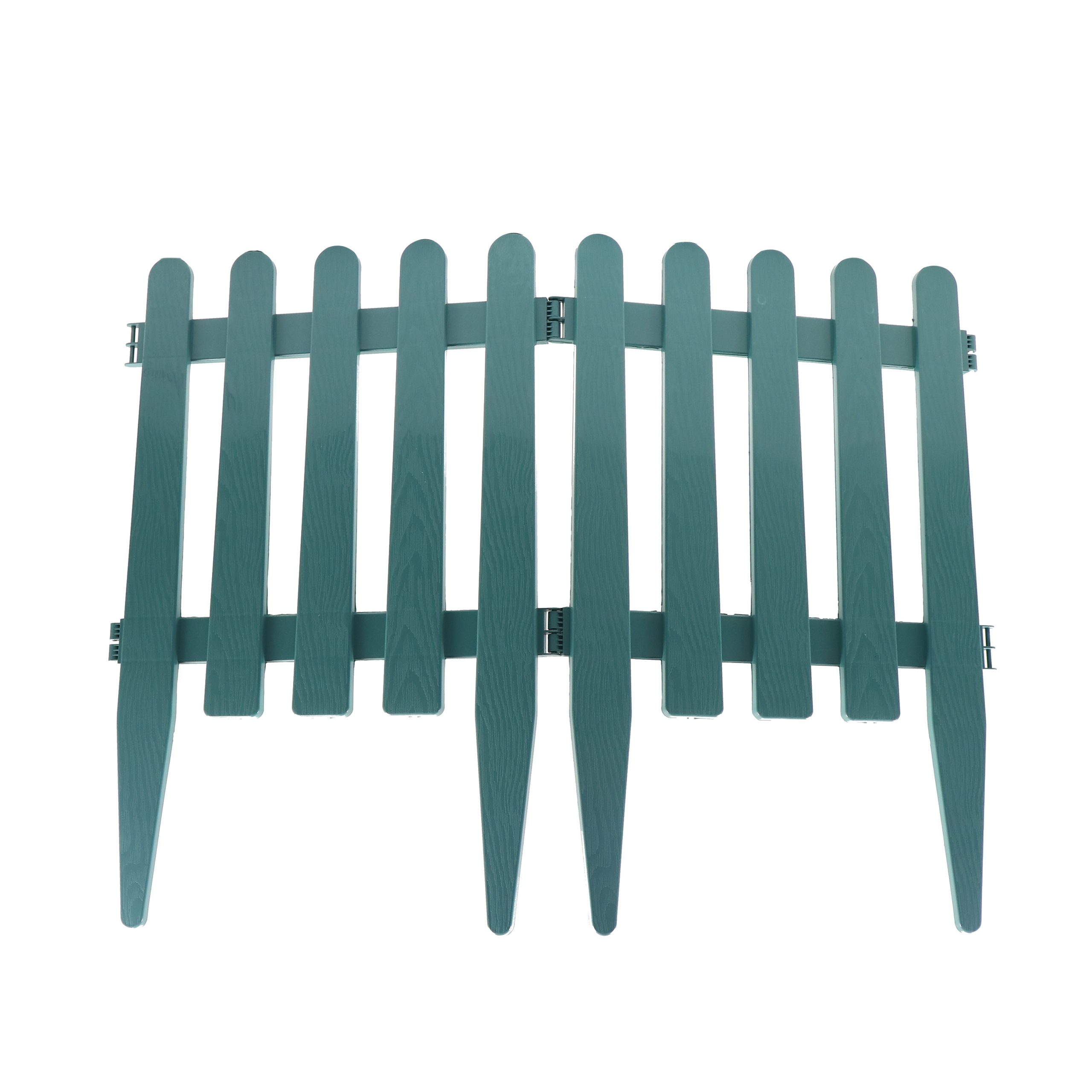 Set 4 bucati gard clasic Cali Garden, pentru gradina, plastic, verde, 160 x 59 cm