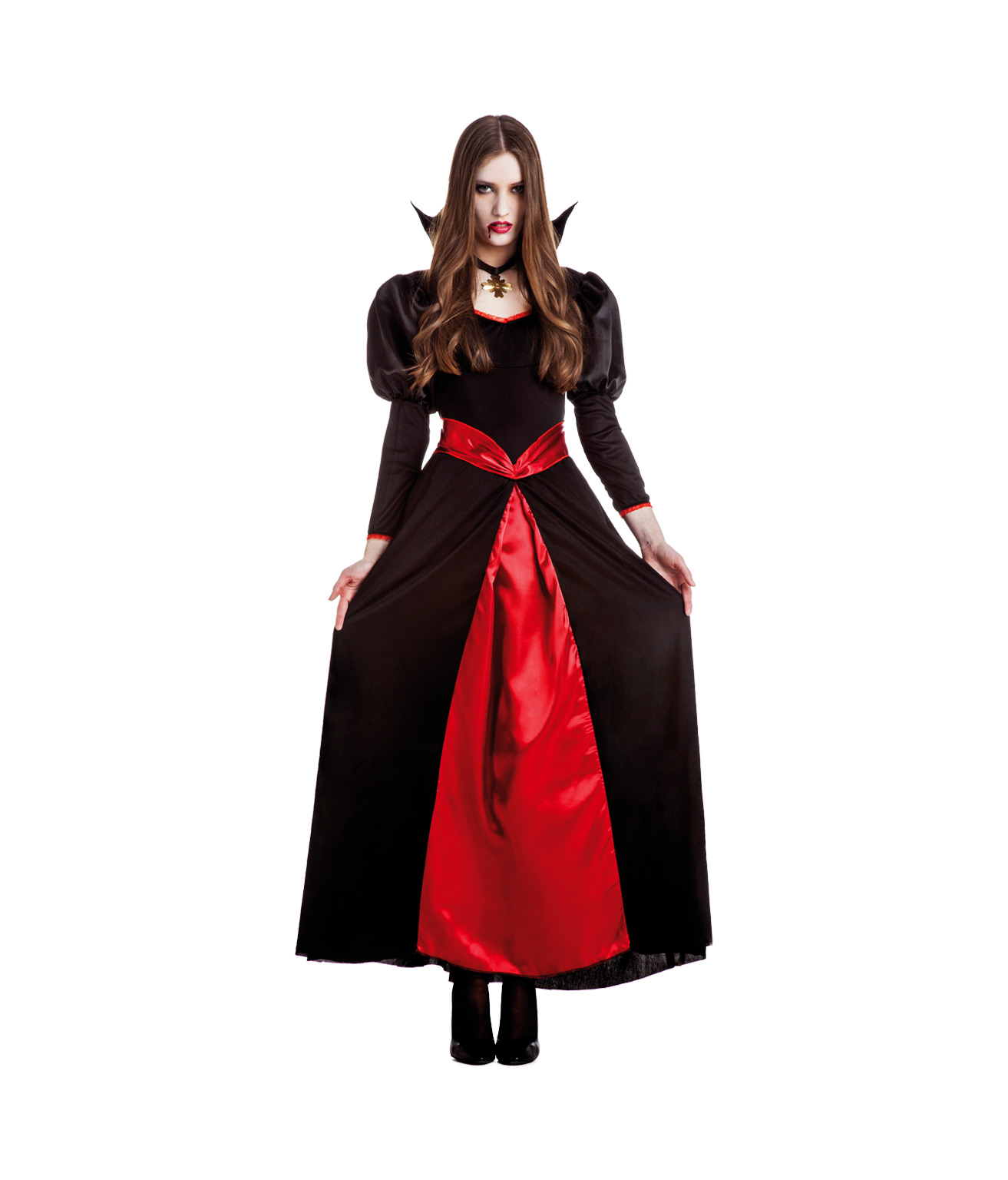 Costum Deghizare de Halloween VENITIVO, model Vampir, pentru fetite, 8 Ani