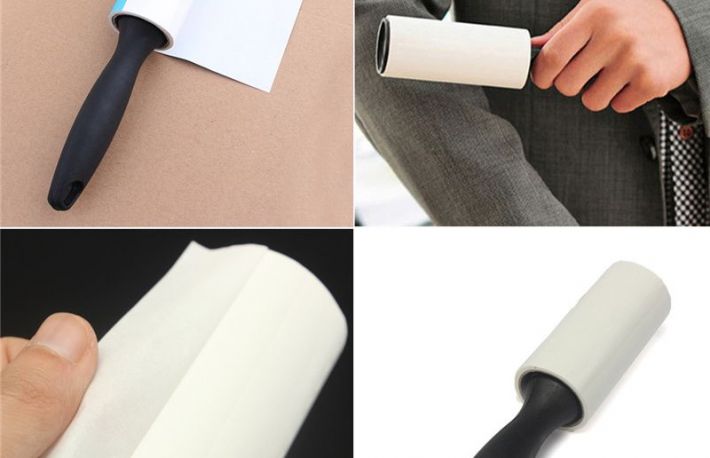 Rola pentru curatarea hainelor si textilelor, VENITIVO, are 30 foi si o rola rezerva, cu maner din plastic