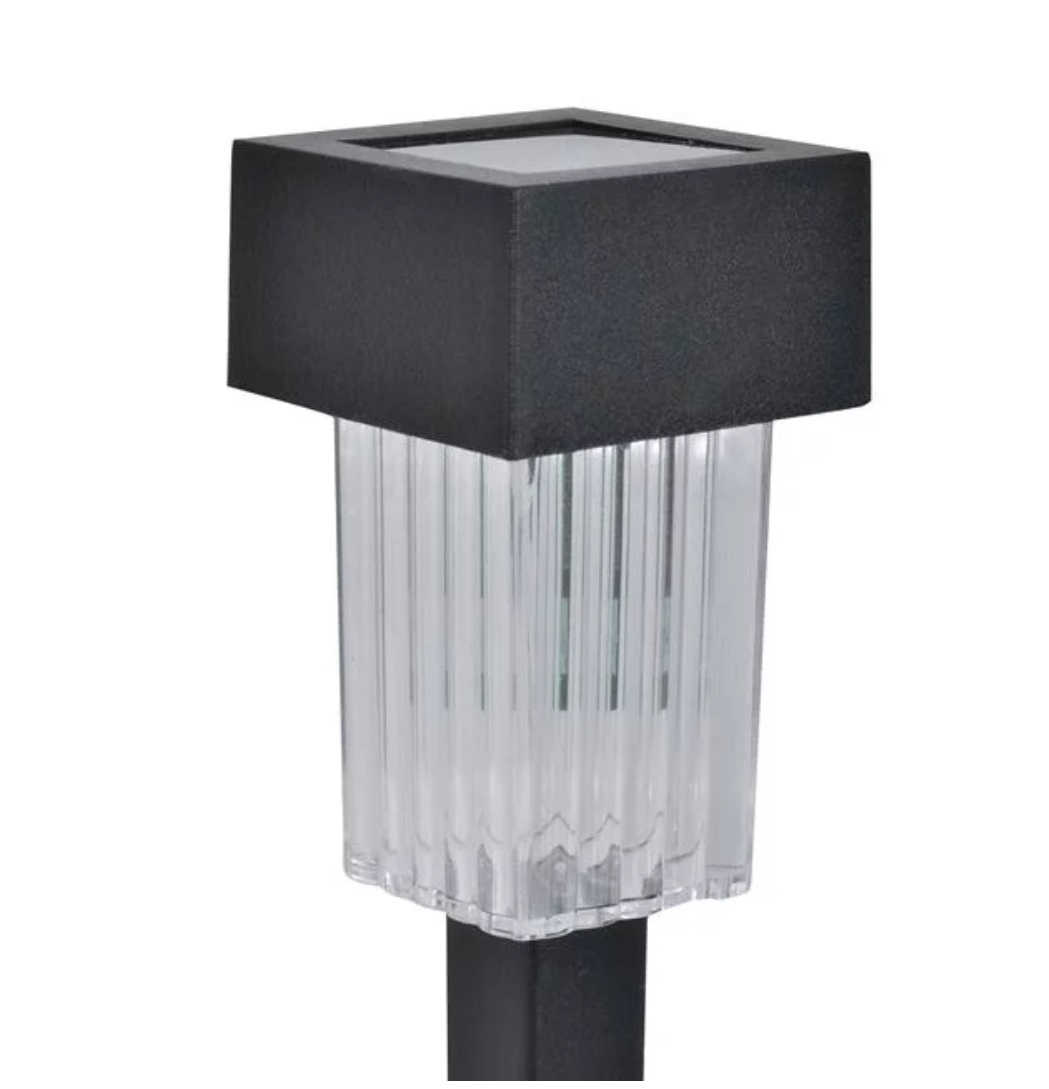 Lampa solara Cali, culoare negru, inaltime 24 cm cu LED alb luminos si comutator ON / OFF