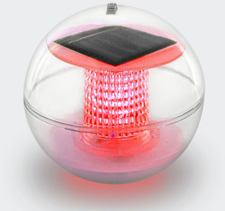 Lampa solara CALI, bila, RGB, D11cm, plastic, alb