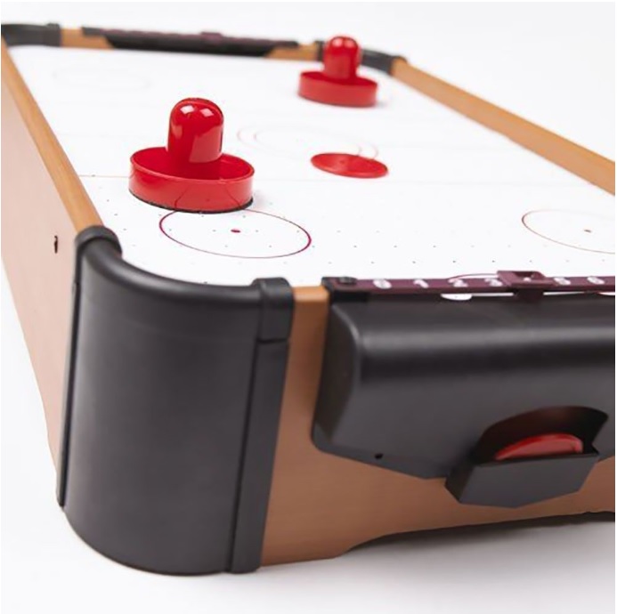 Set Masa de hockey Cali, din lemn cu margini rotunde, 51 x 31 x 10 cm