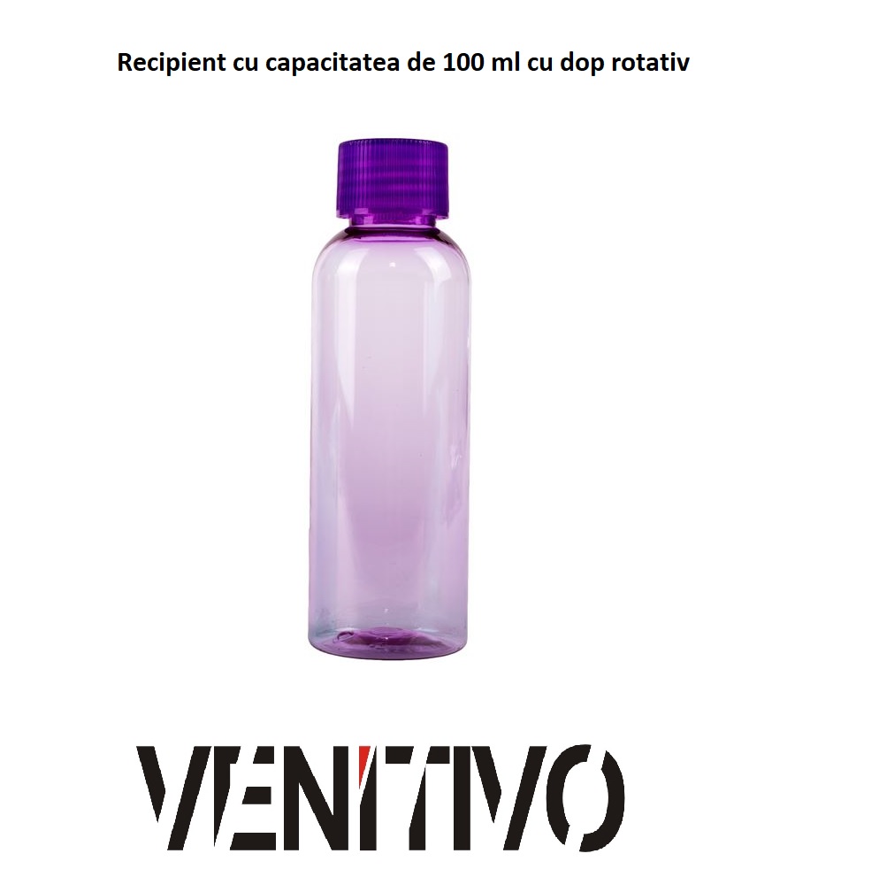 Set 2 recipiente pentru calatorie, VENITIVO®, din plastic, multicolor transparente, continut 2 recipiente la 100 ml fiecare