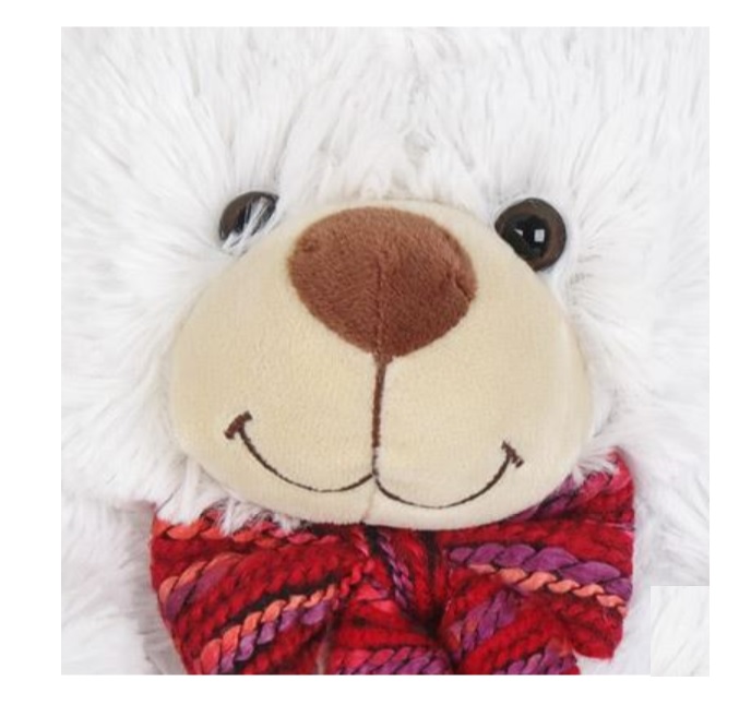 Ursulet alb de plus cu papion, Cali toys