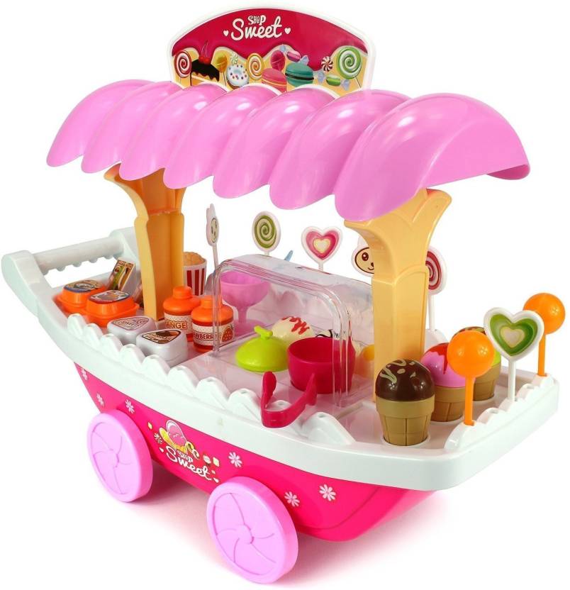 Jucarie CST, carucior vanzare fast food cu accesorii, sunete si lumini