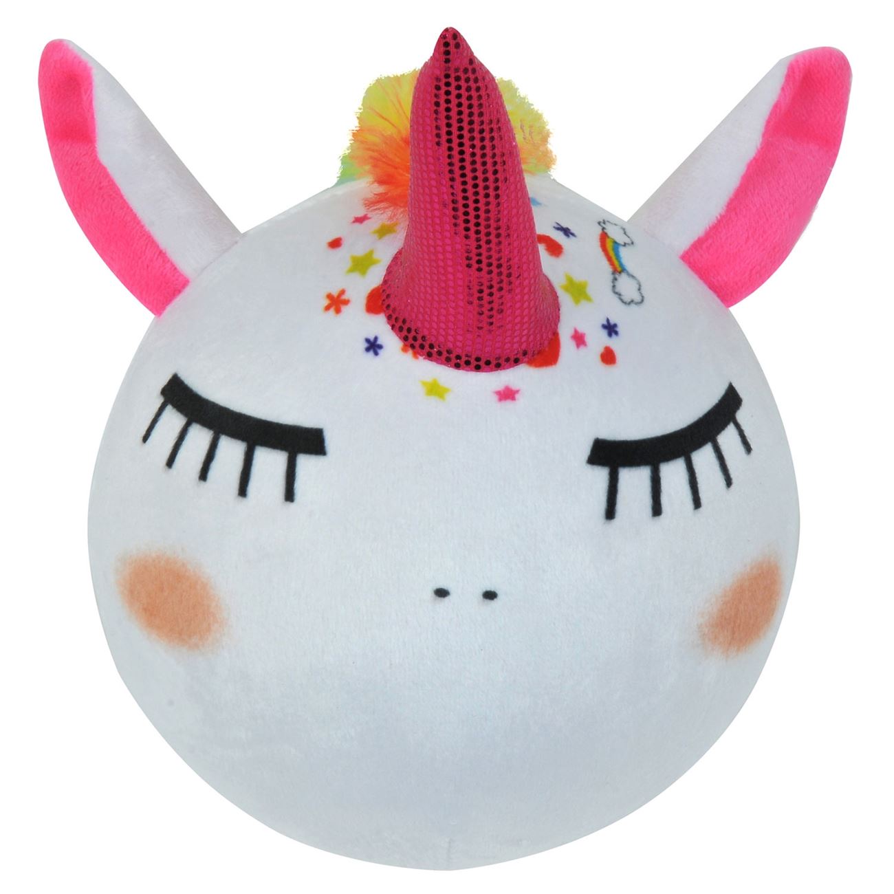 Minge pufoasa, Cali, model unicorn, 15 cm