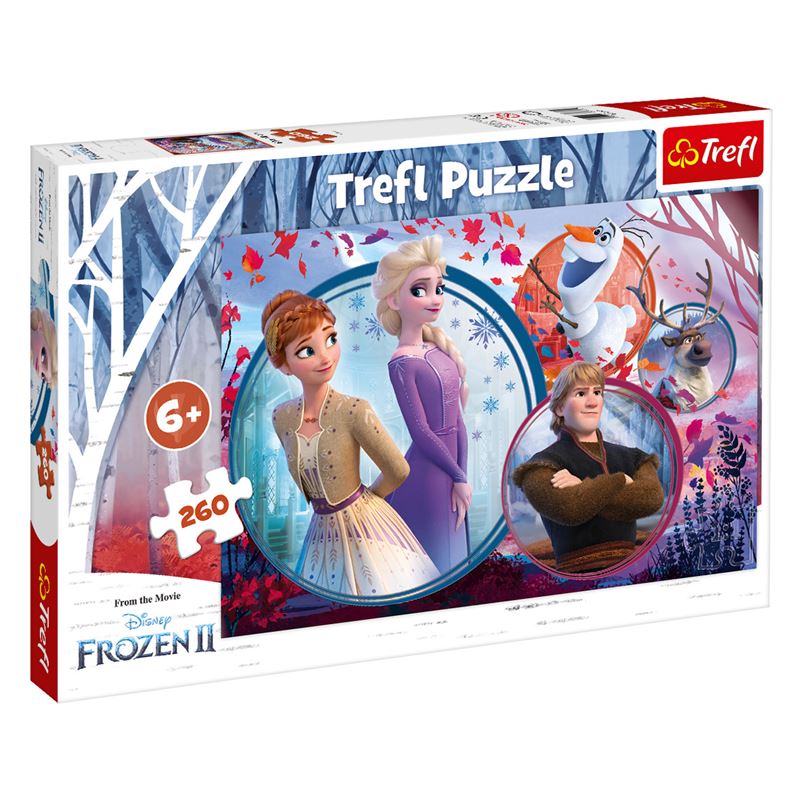 Puzzle pentru copii, Frozen2, Anna + Elsa 260 piese