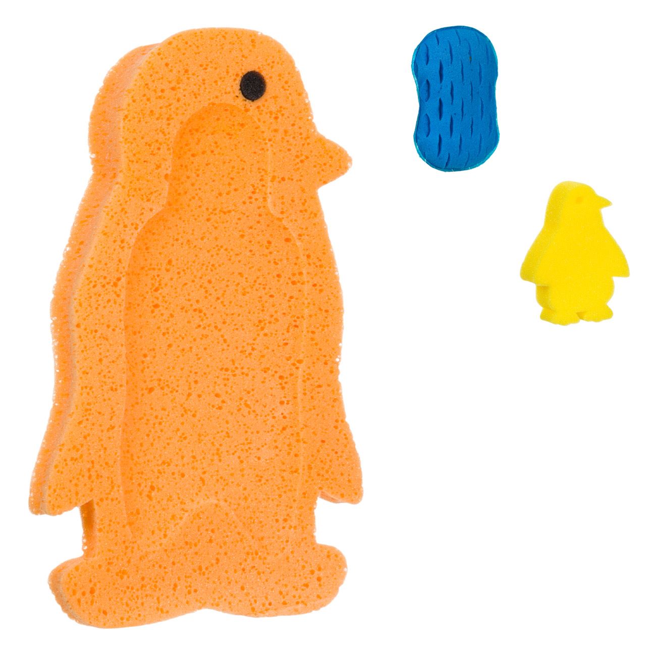 Burete de siguranta pentru baie, Cali, model pinguin portocaliu, 50x27x4cm