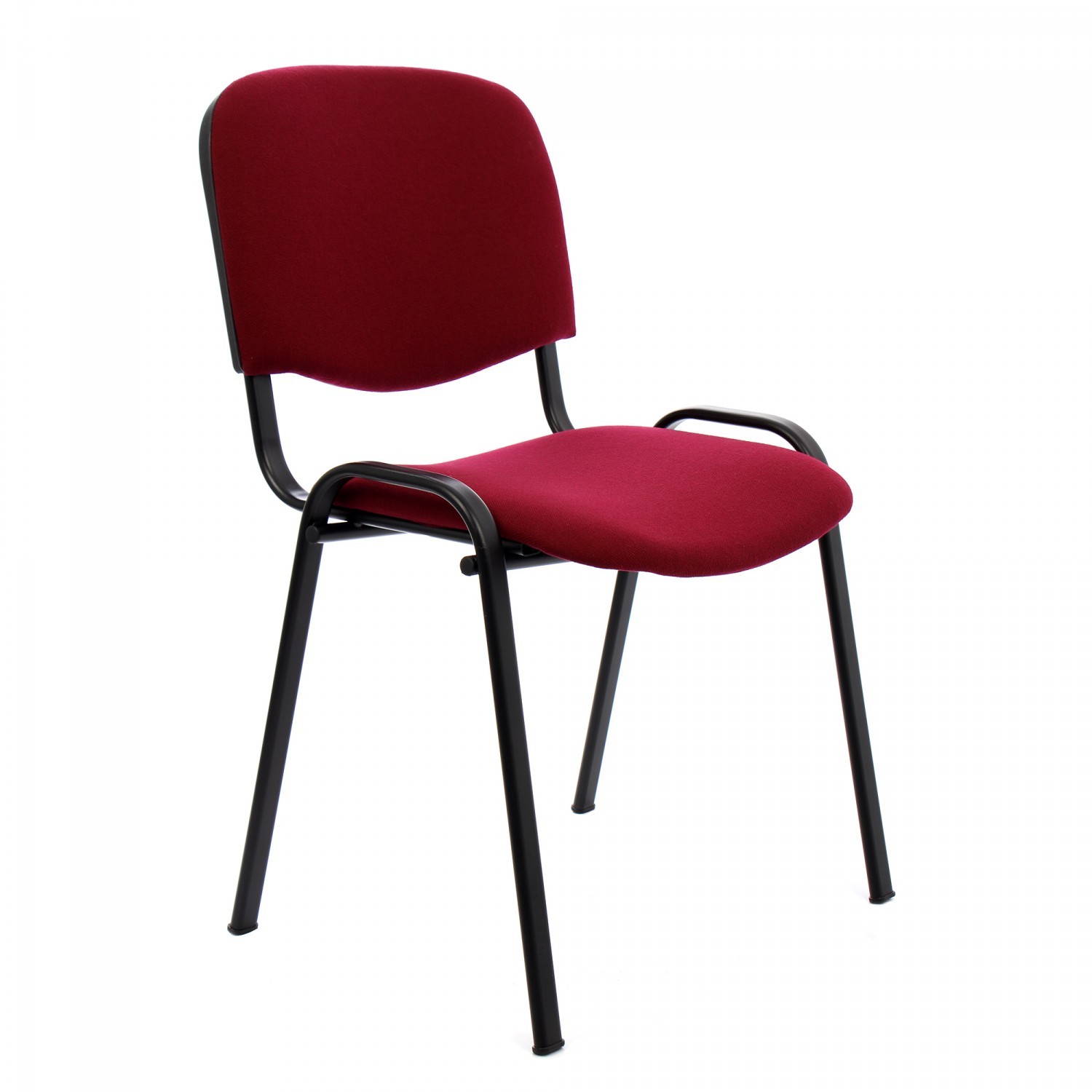 Scaun birou vizitator Cali, fix, stofa C29, grena
