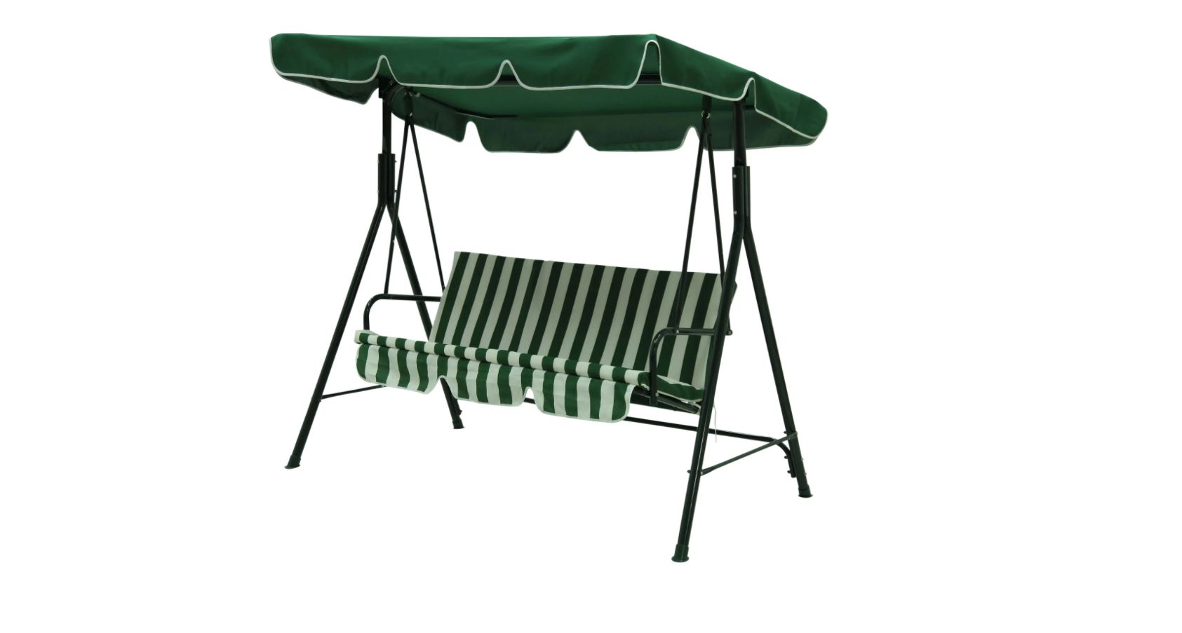 Balansoar gradina CALI, 3 locuri, 178 x 106 cm, verde