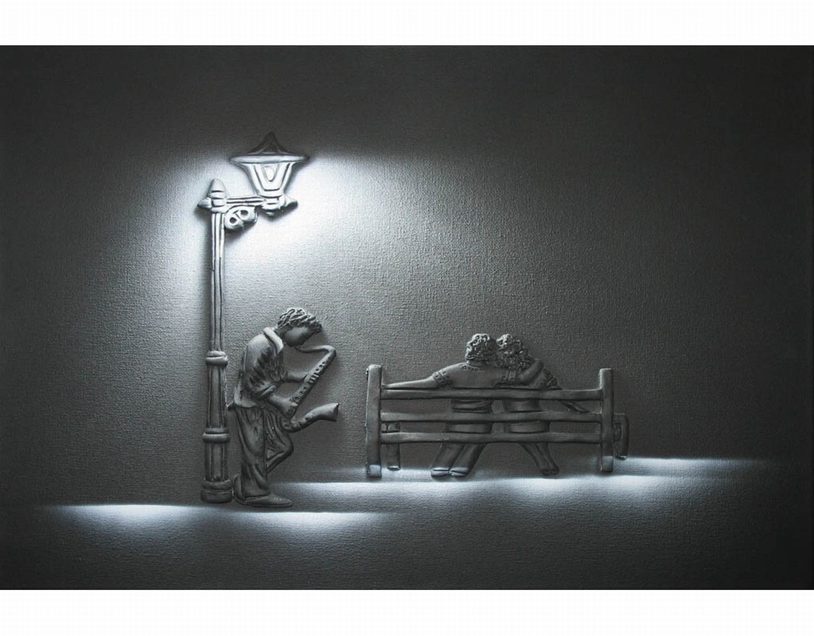 Tablou dualview, Cali, Saxofonist, canvas, 60 x 90 cm
