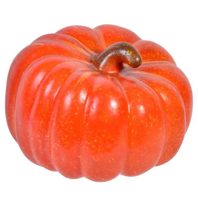 Dovleac decorativ VENITIVO  pentru Halloween, diametru 13.5 cm, portocaliu