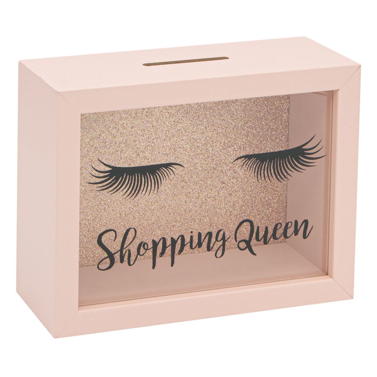 Pusculita de lemn Shopping Queen, 20 x 6 x 15 cm