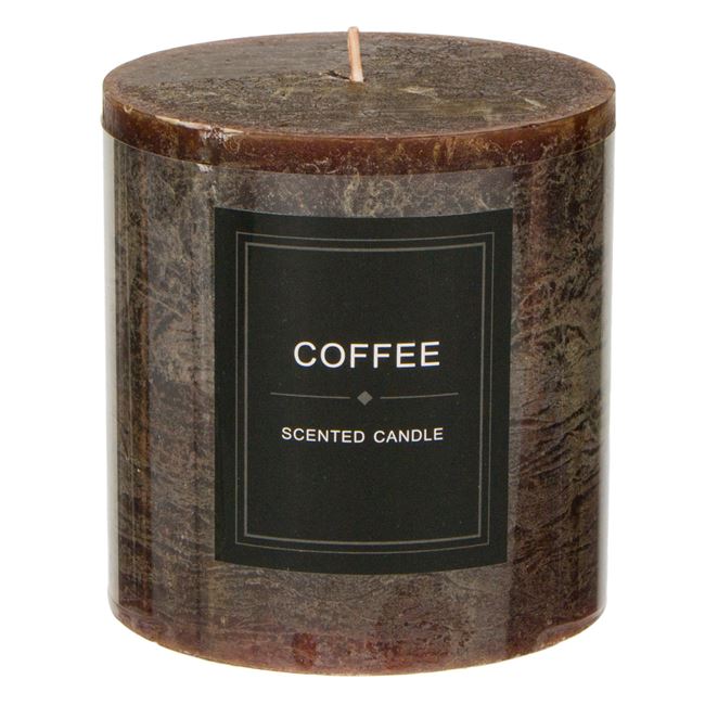 Lumanare decorativa, Cali, maro Coffe 600 gr, 10×10 cm