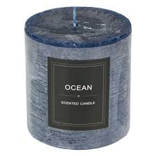 Lumanare decorativa, Cali, cu aroma ocean 600 gr, 10×10 cm