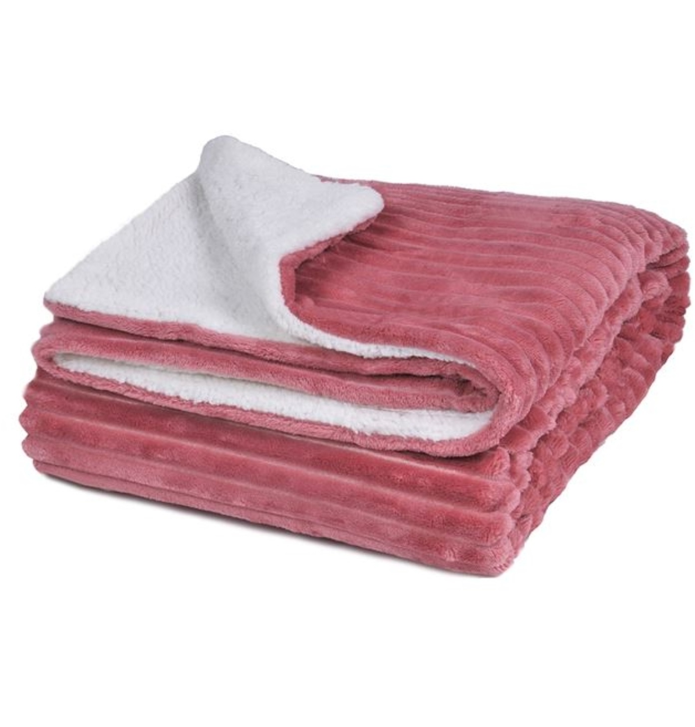 Patura Cali Pink, 160 cm x 130 cm, Poliester, Textura pufoasa