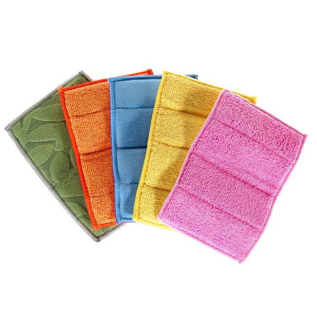 Set 5 lavete colorate din microfibre pentru toate suprafetele din casa, Cali, multicolor