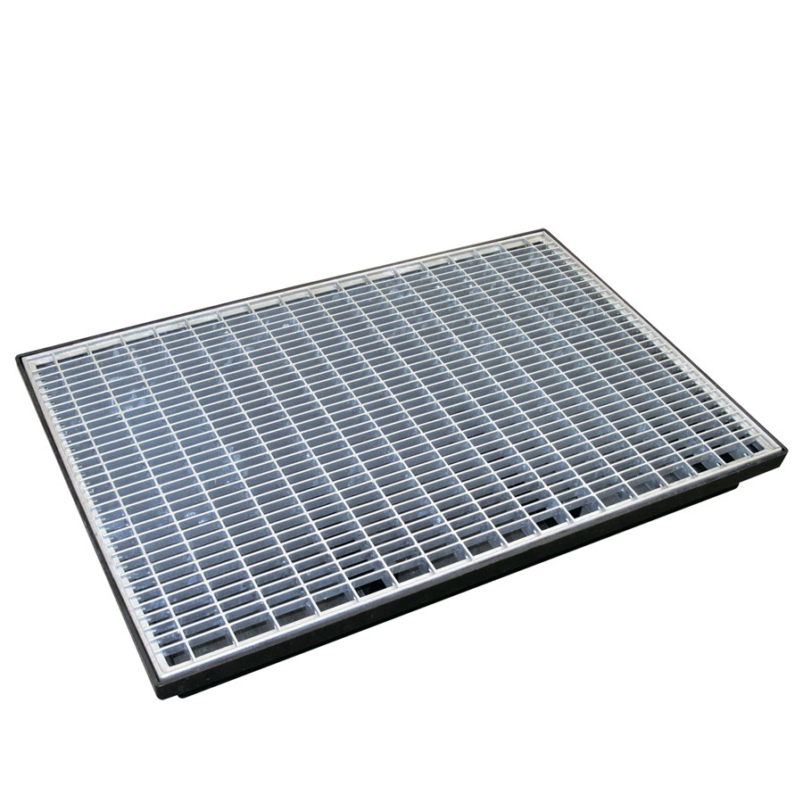Stergator intrare Cali cu gratar otel zincat, 600 x 400 x 65 mm