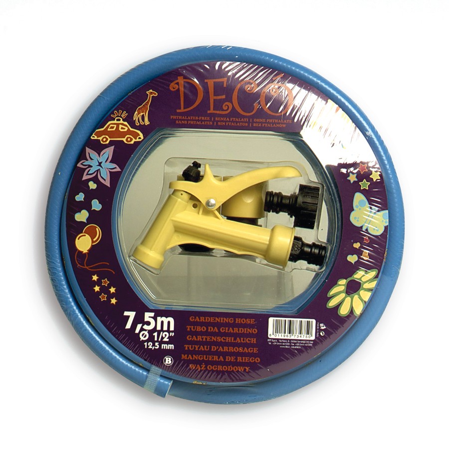 Furtun de gradina, pentru apa, Cali, 12.5 mm, rola 7 m + conectori + pistol de stropit