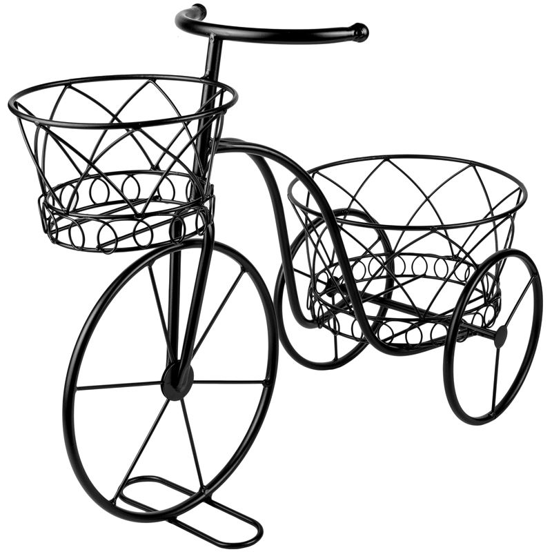 Suport pentru ghivece tip bicicleta, Cali, din metal, 47 x 20 x 36.5 cm