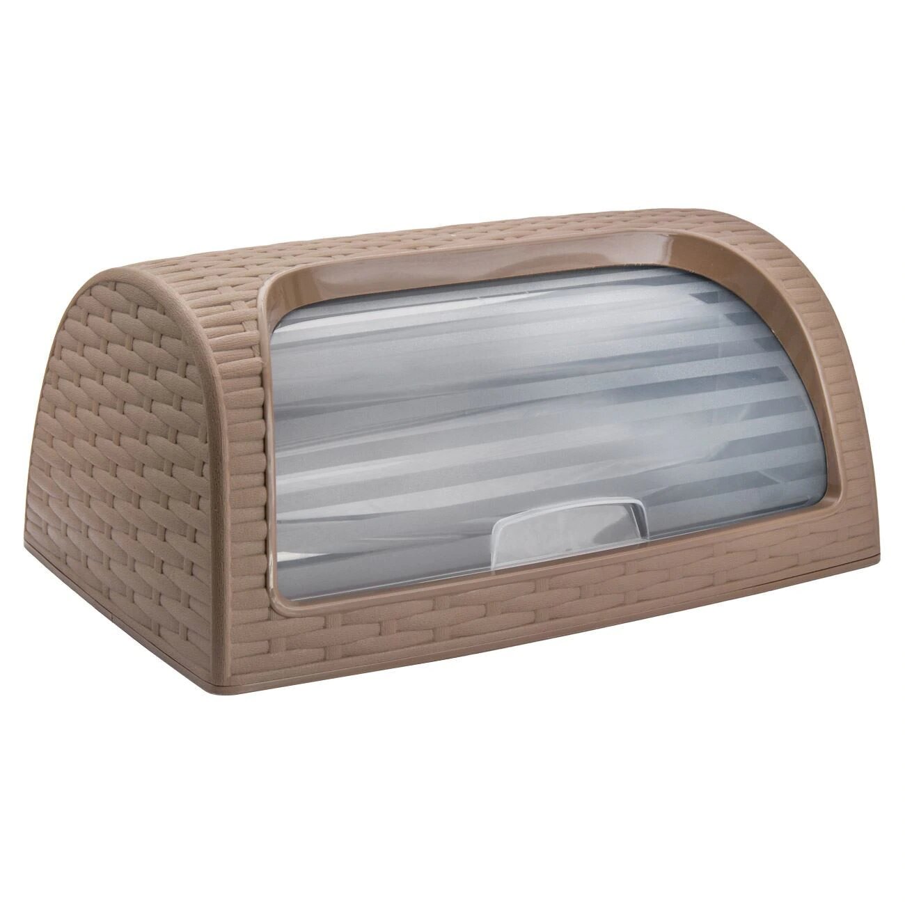 Cutie din plastic pentru depozitarea painii, Cali, 42×26 cm, maro