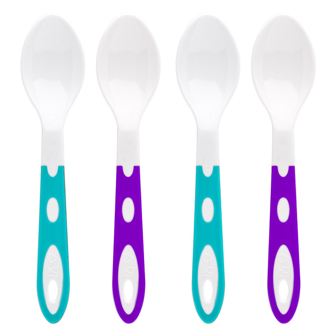 Set 8 linguri de plastic, Cali, multicolore, 18 cm
