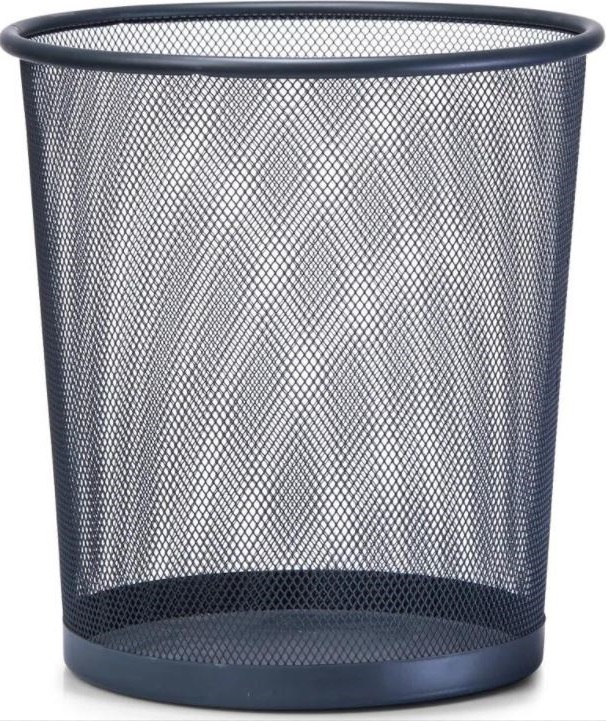 Cos de gunoi CST din metal pentru birou, 13.5l, negru