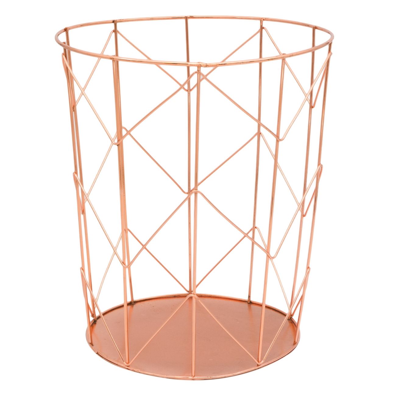 Cos de gunoi din metal pentru birou, 22,526,5 cm, roz/auriu