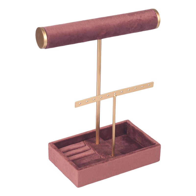 Organizator pentru bijuterii si accesorii din catifea, Cali, model premium 25 cm