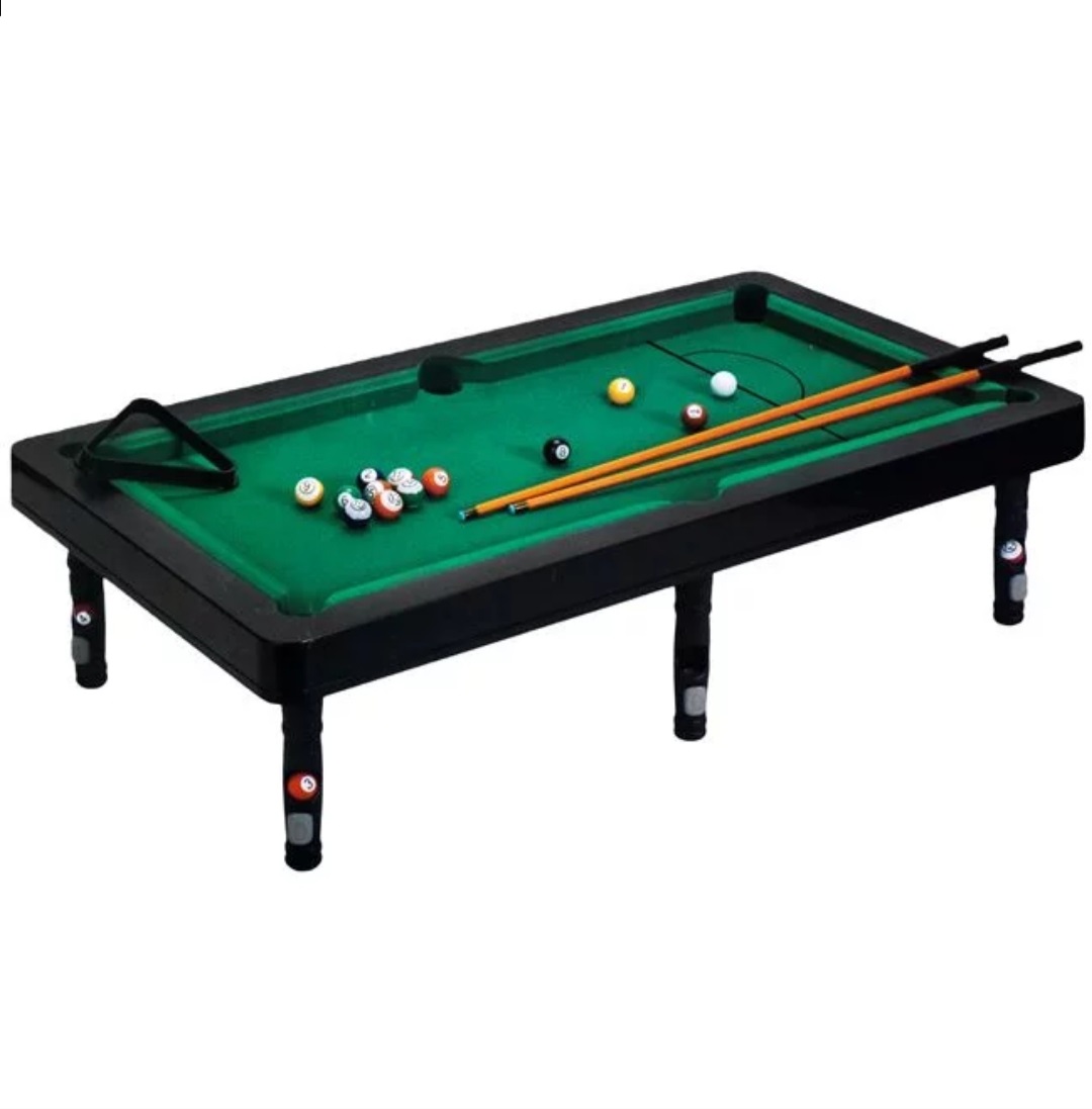 Set Masa Cali Mini Biliard pentru copii, din plastic,  66x36x18 cm