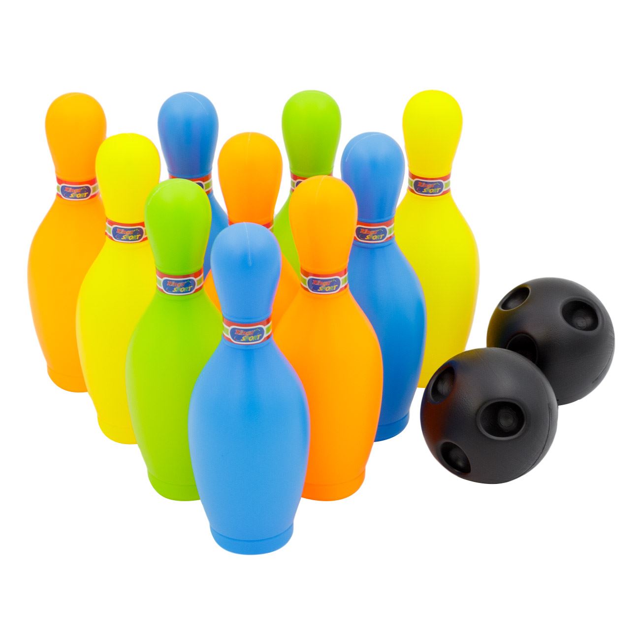 Set bowling, Cali, cu popice si 2 bile pentru copii