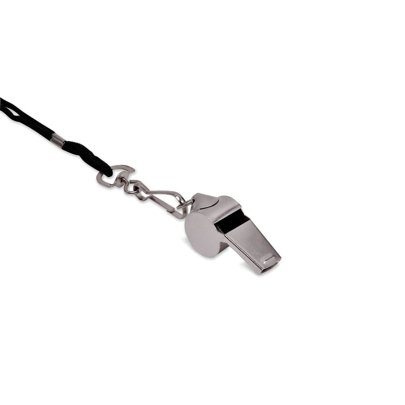 Fluier pentru arbitri, Zola, gri, cu snur negru, metalic