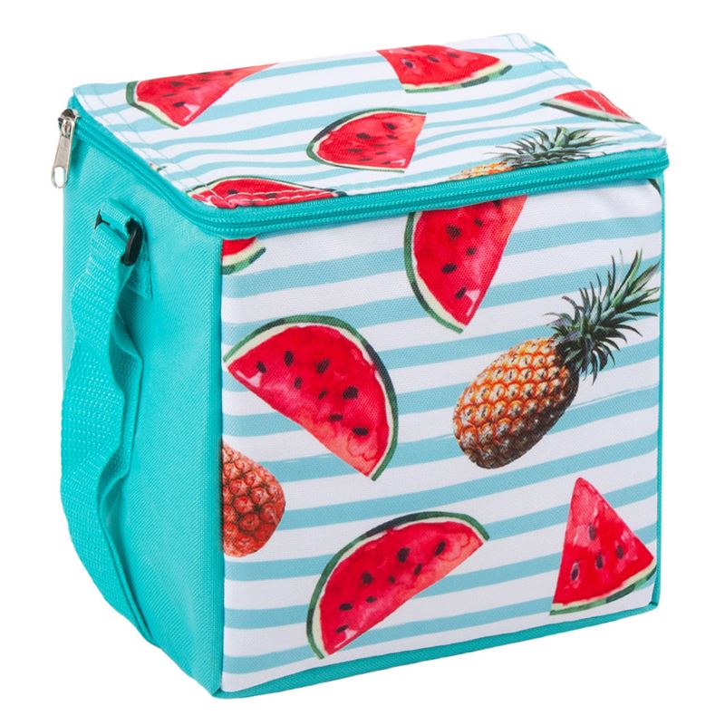 Geanta termica cu imprimeu pepene verde si ananas, Cali, 20x16x21 cm