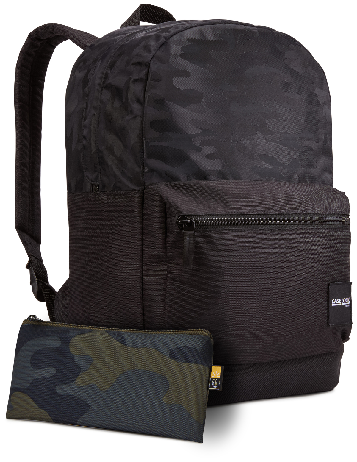 Rucsac Case Logic cu un compartiment principal spatios, buzunar pentru sticla apa, buzunar exterior cu fermoar, penar cu fermoar inlcus, capacitate 26 litri, dimenisuni LxlxH 37,0 x 27,0 x 43,0 cm, negru