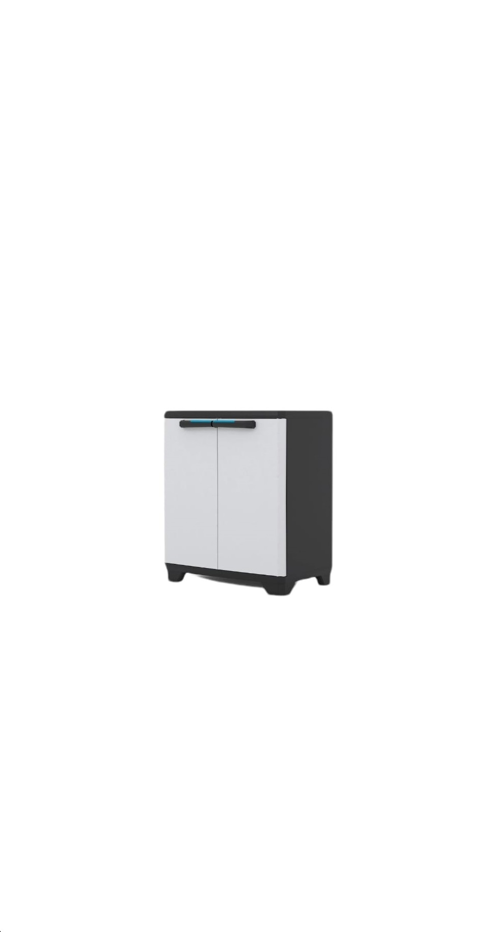 Dulap din plastic CST, 68 x 39 x 90 cm, 1 polita, gri
