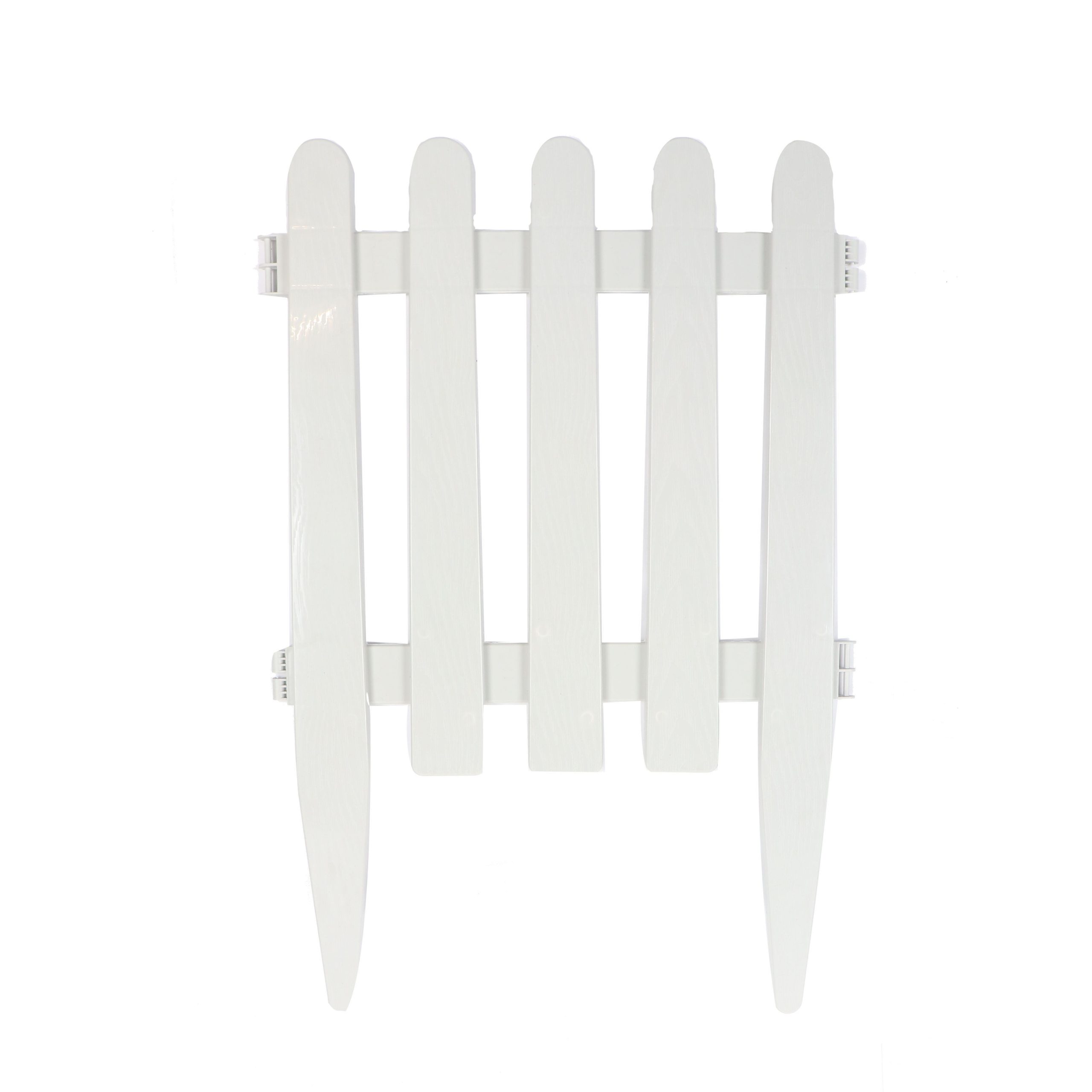 Set 4 bucati ard clasic Cali Garden, pentru gradina, plastic, alb-gri, 160 x 59 cm