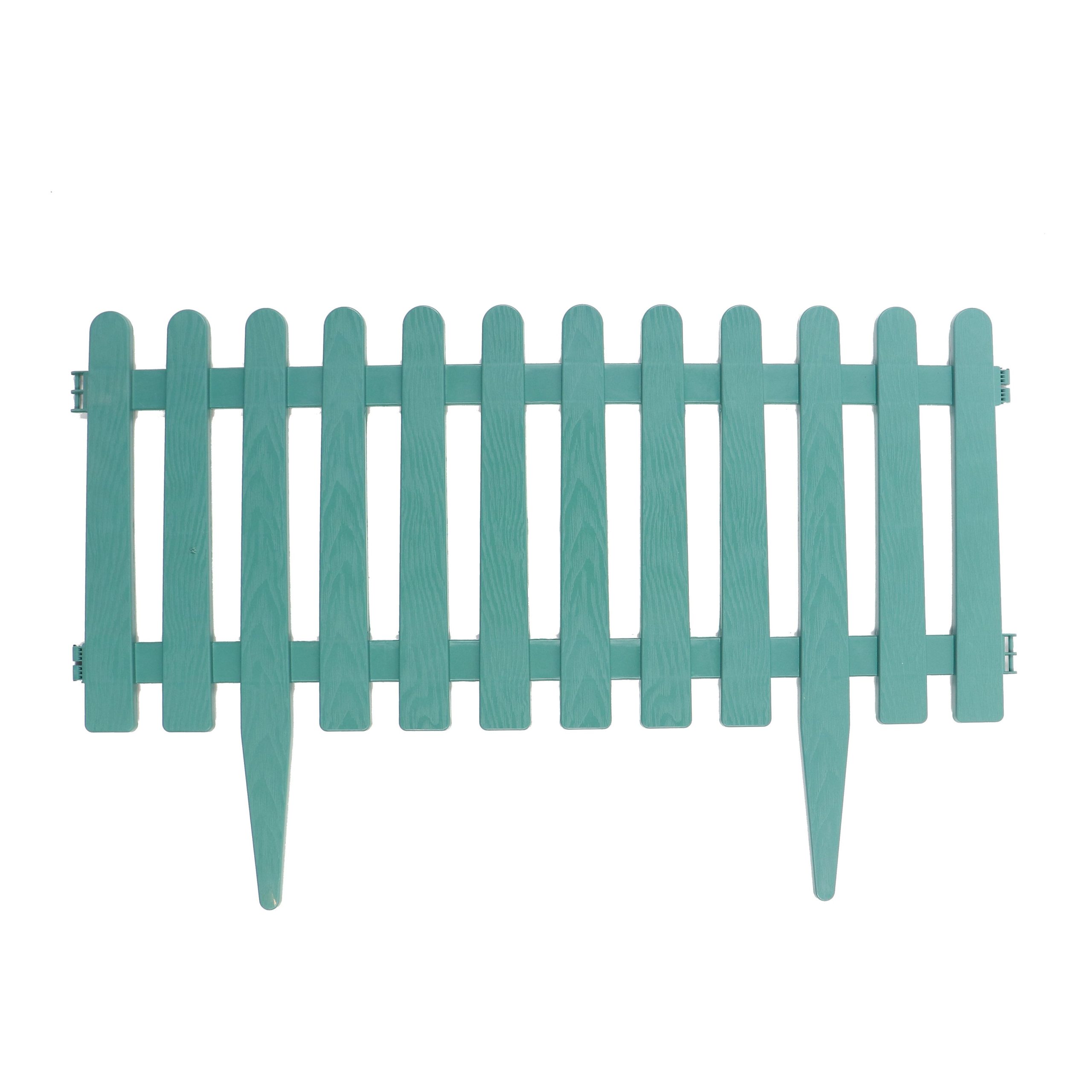 Set 4 bucati gard clasic Cali Garden, pentru gradina, plastic, verde, 220 x 34 cm