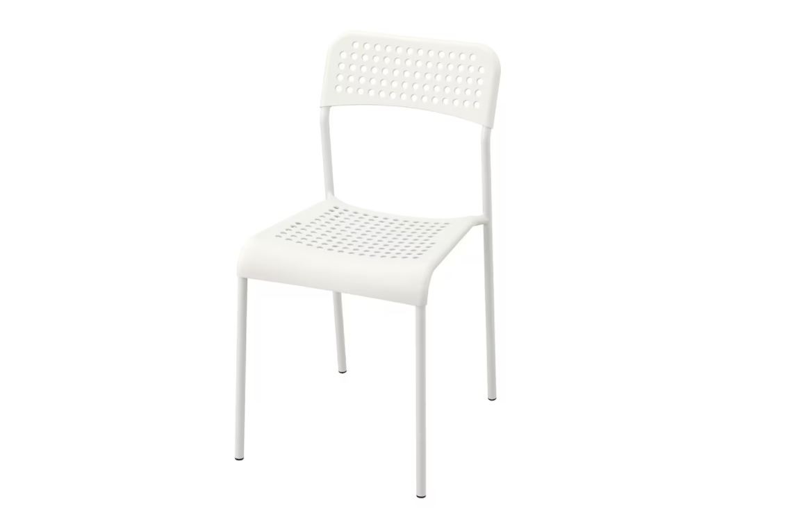 Scaun CST Alb, otel inoxidabil/plastic, rezistent la 100kg